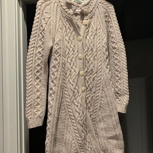 Aran Crafts Irish Wool Sweater Cardigan Ireland